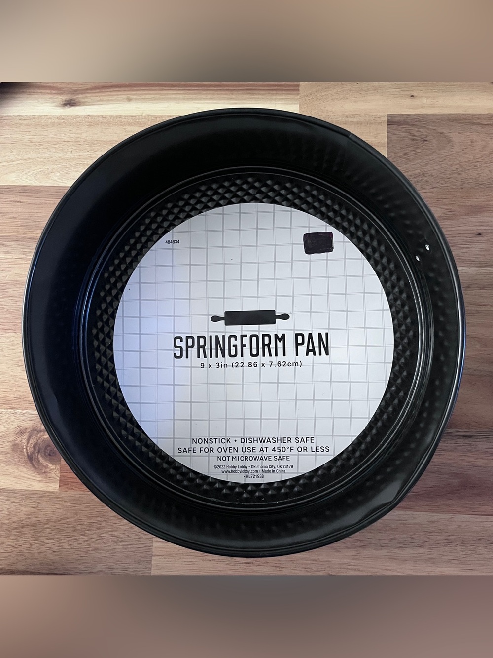 Black 9” Springform Pan